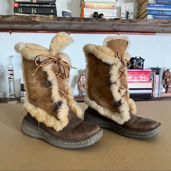 B.O.C By Born 'Nome' Shearling Sherpa Eskimo Boots Lace Up Boots